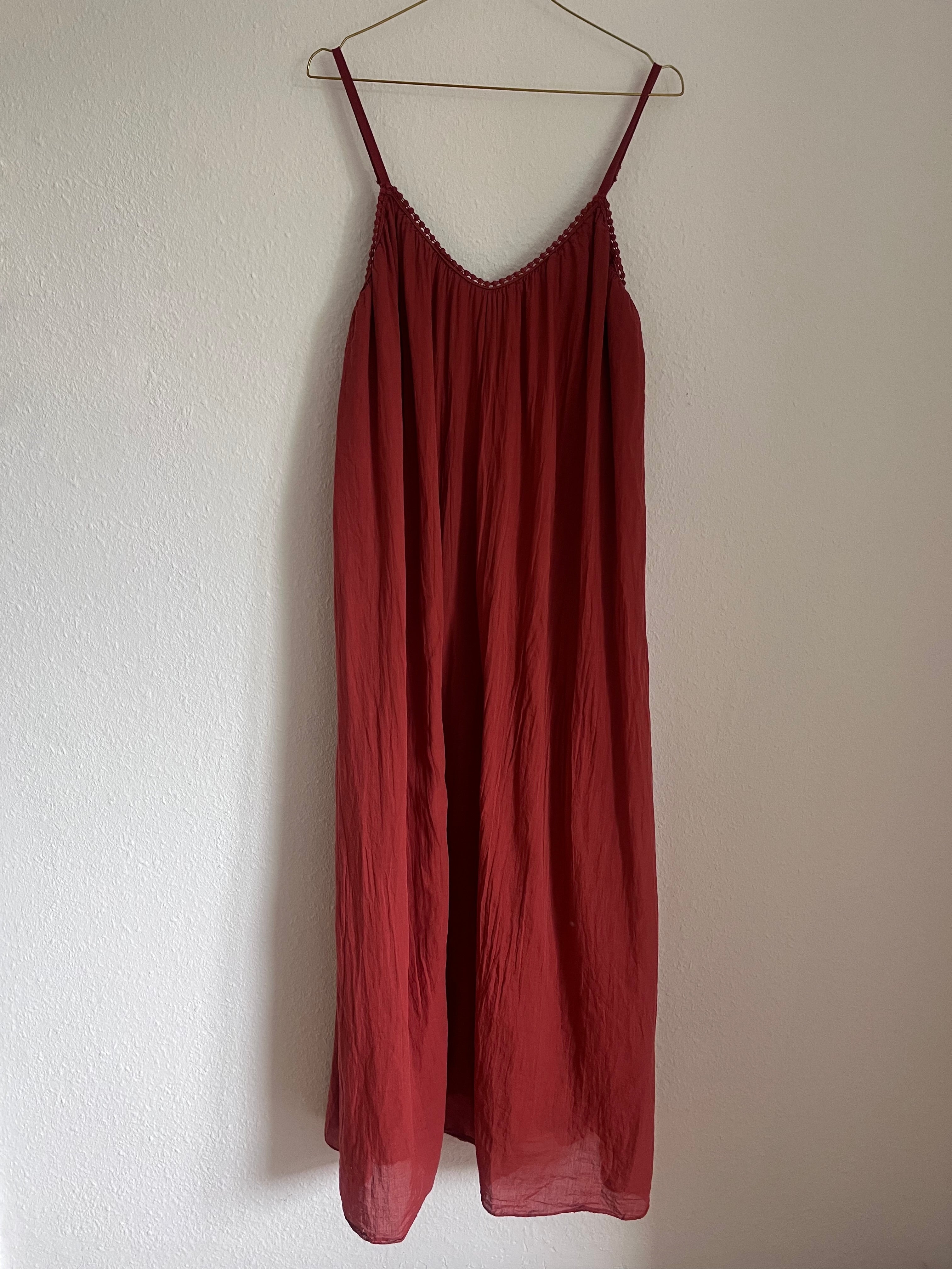 SIENNA DRESS “RUST“ Long  • 100% Cotton