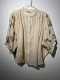 BLUSE “CREAM” STICKEREI