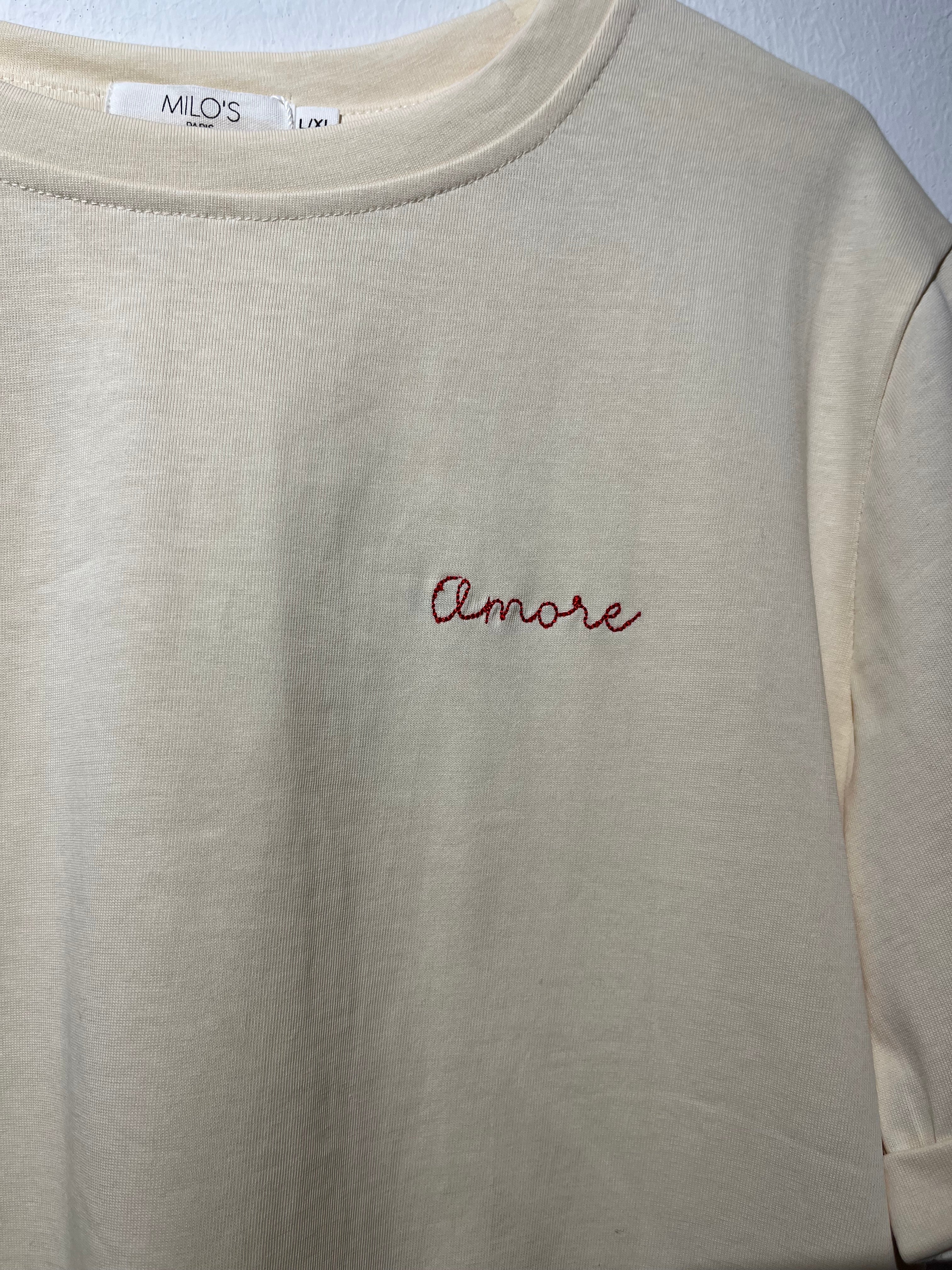 SHIRT “AMORE” creme