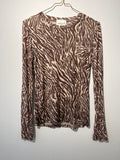 LONGSLEEVE “ZEBRA“ S/M • 75% Viscose; 10% Cashmere; 9% Nylon; 6% Elastane