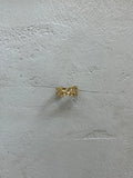 PINKY RING “FLOWER” • steel gold / 3,2g / Grössenverstellbar