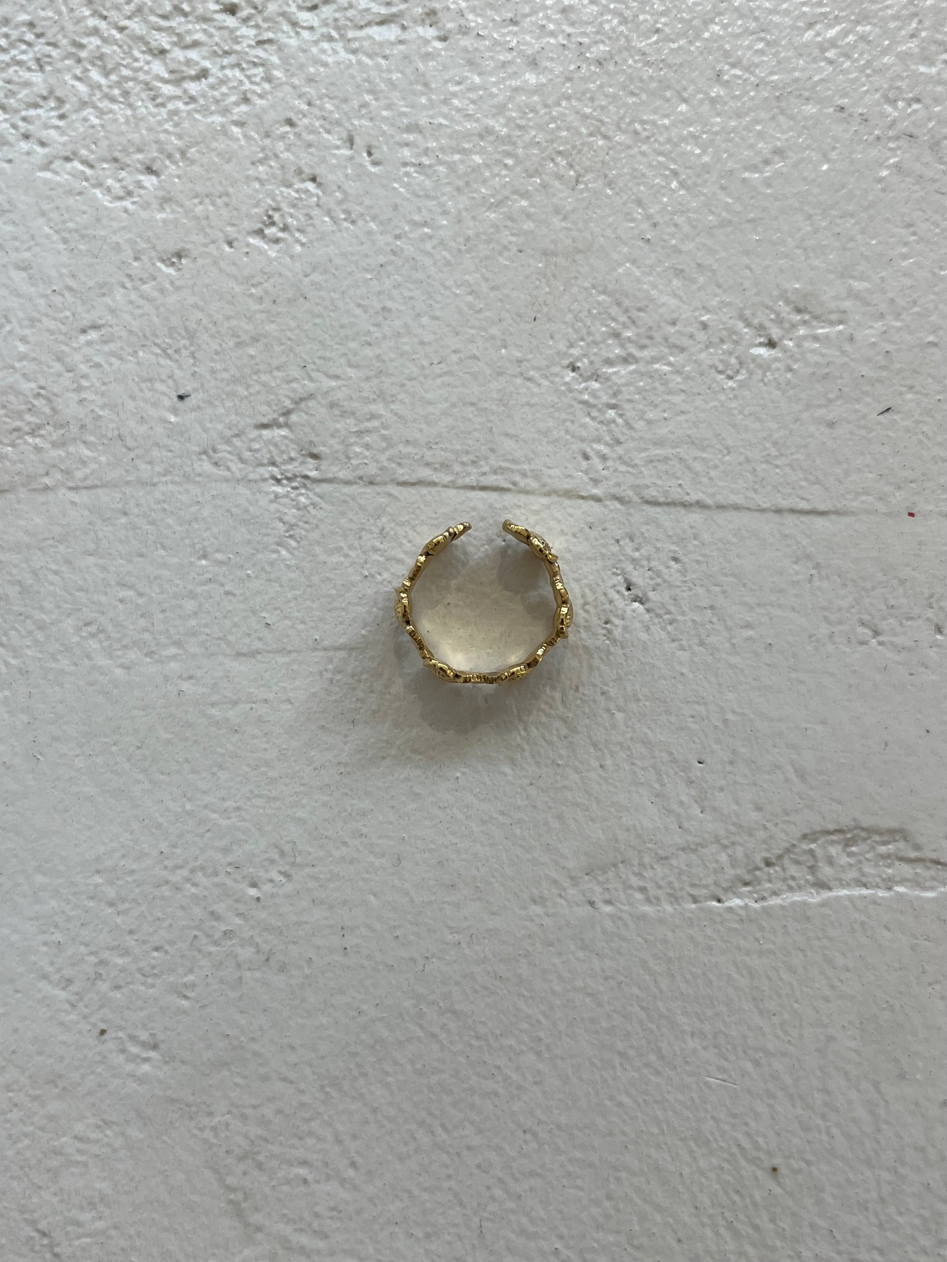 PINKY RING “FLOWER” • steel gold / 3,2g / Grössenverstellbar