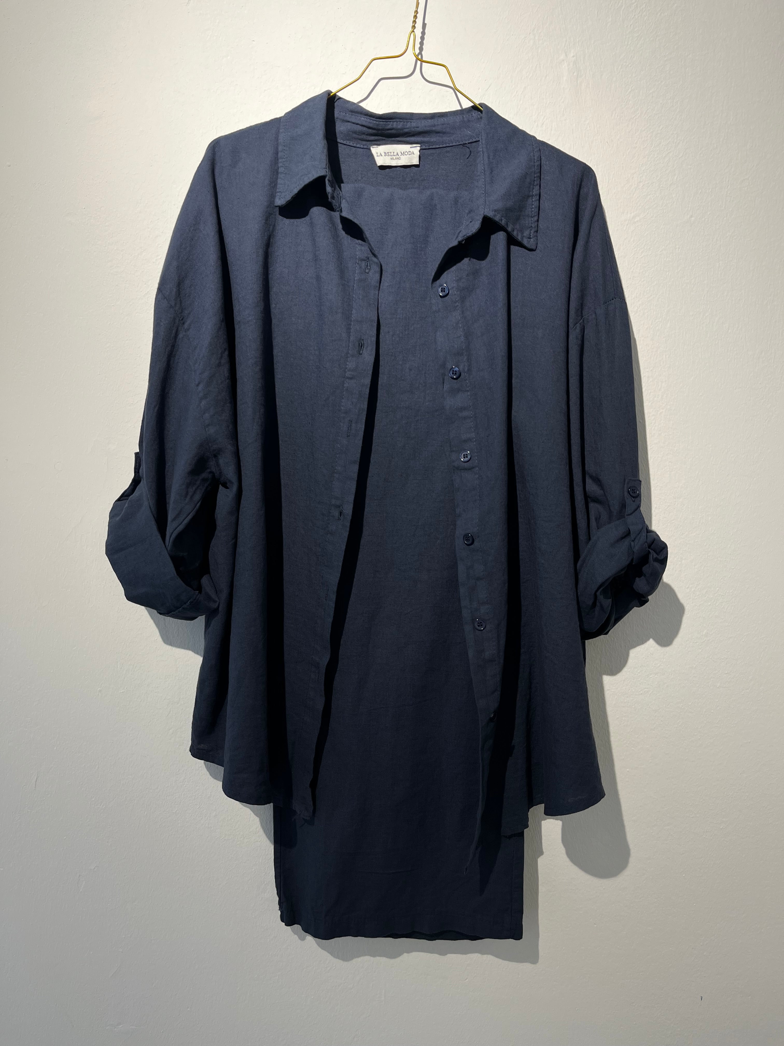 SUMMER SET “LINEN“ navy • 55% Linen; 45% Cotton