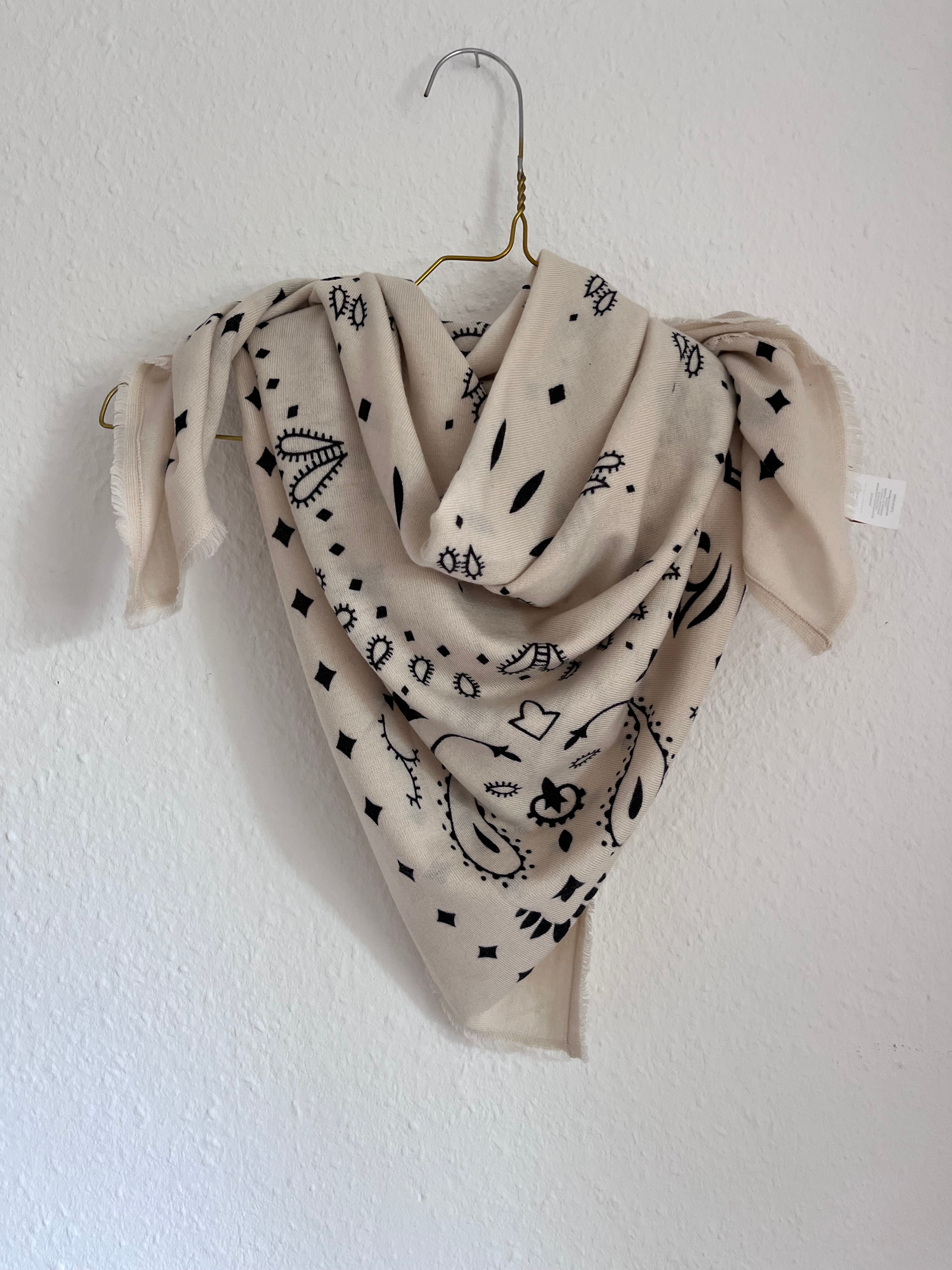 BANDANA Kaschmir Tuch „CREME“ • 85% Merino; 15% Kaschmir