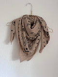 BANDANA Kaschmir Tuch „LIGHT CAMEL“ • 85% Merino; 15% Kaschmir