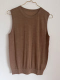 SHIRT LIGHT-WOOL “TANK“ beige • 25% Maulbeer Seide, 75% Wolle
