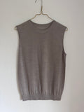 SHIRT LIGHT-WOOL “TANK“ light taupe • 25% Maulbeer Seide, 75% Wolle